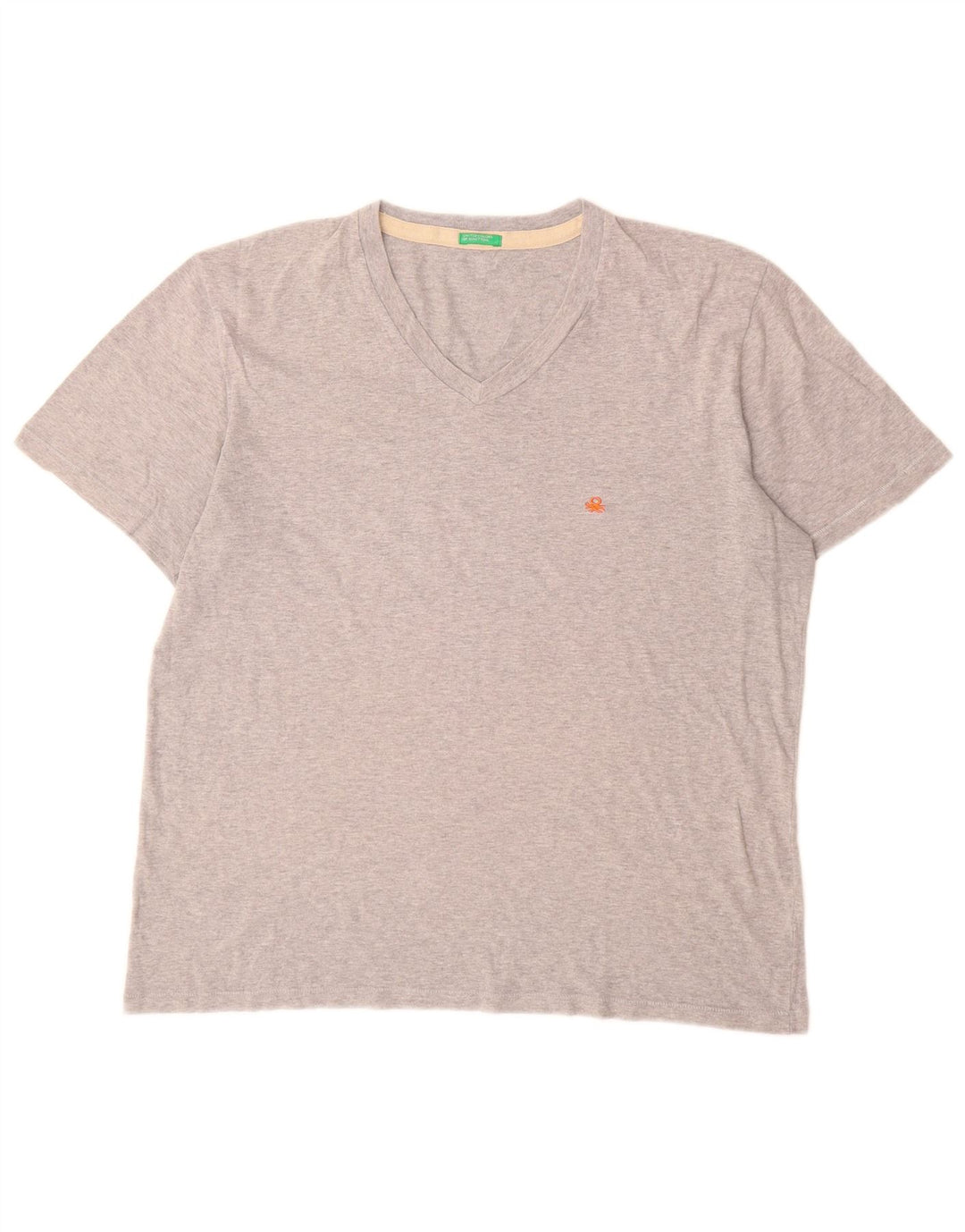 T-shirt uomo Benetton Top grigio medio chiazzato