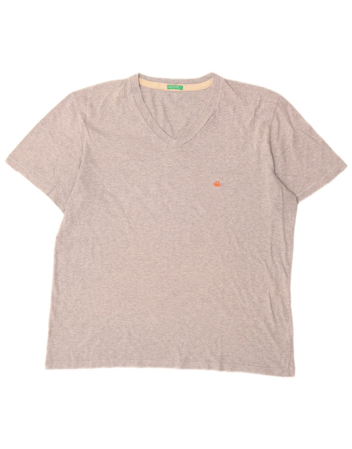 T-shirt uomo Benetton Top grigio medio chiazzato