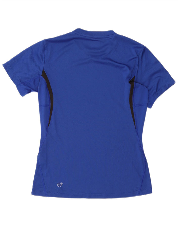 T-shirt da corsa da uomo Puma Top blu medio color block