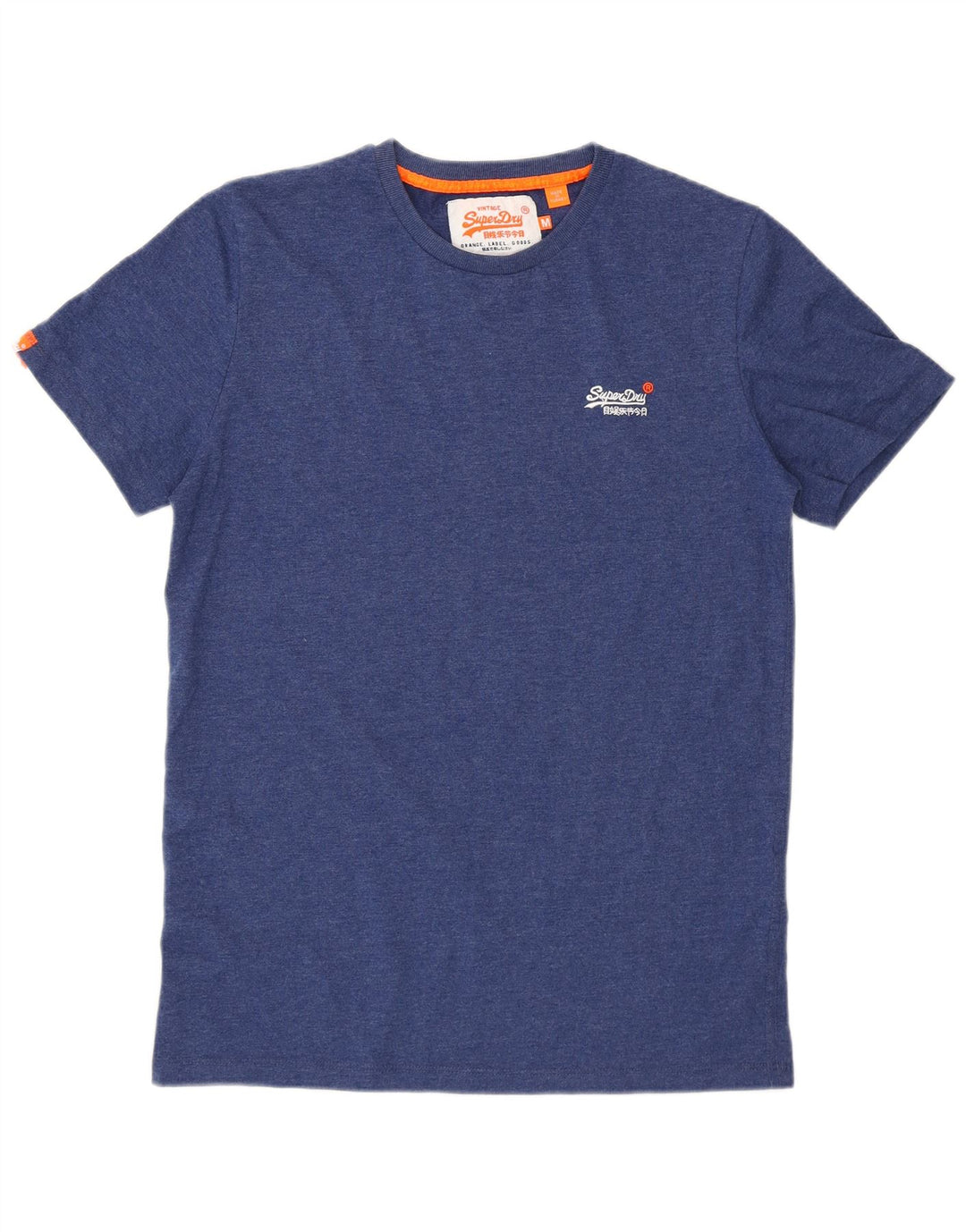 T-shirt da uomo Superdry Top in cotone blu medio