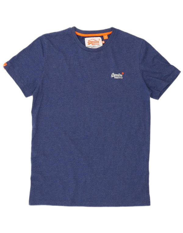 T-shirt da uomo Superdry Top in cotone blu medio