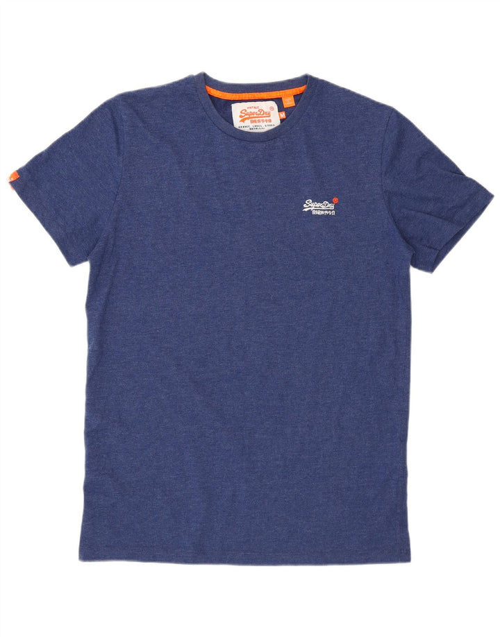 T-shirt da uomo Superdry Top in cotone blu medio