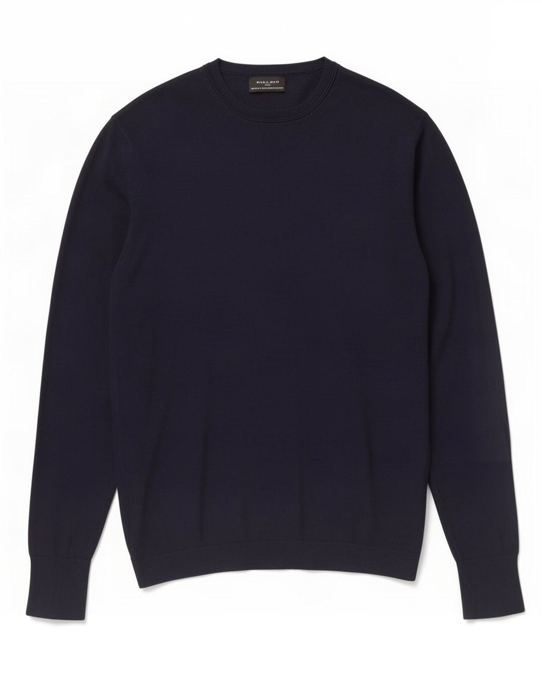 Maglione Zara da uomo girocollo in viscosa blu navy medio