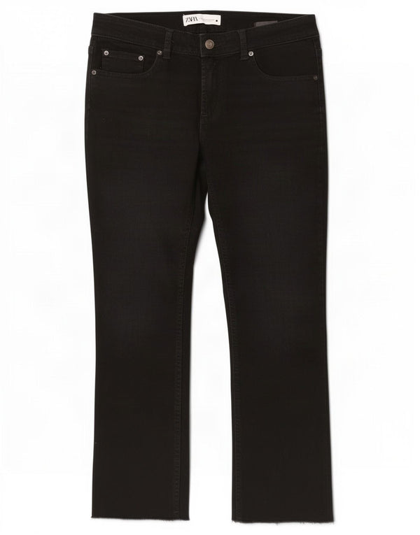 Zara Womens Straight Jeans EU 40 Medium W30 L26 Black Cotton