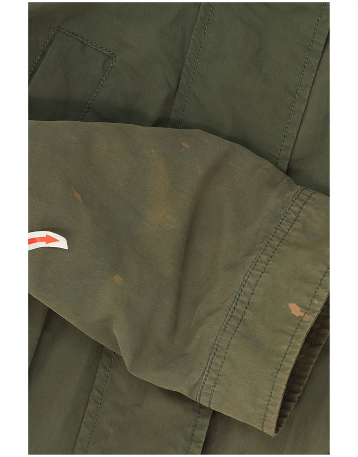 Giacca Parka con cappuccio da donna Tommy Hilfiger UK 14 Cotone verde medio