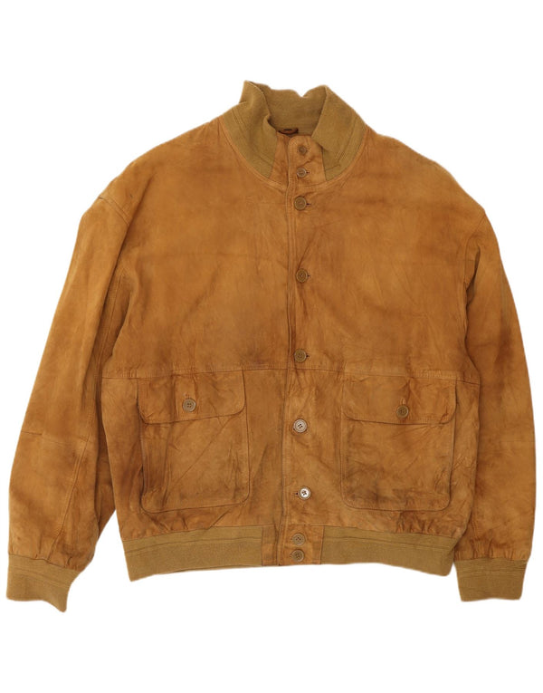 Giacca da uomo in pelle scamosciata Conbipel taglia 58 2XL in pelle beige