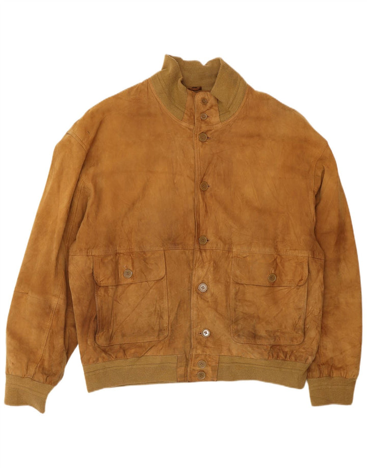 Giacca da uomo in pelle scamosciata Conbipel taglia 58 2XL in pelle beige