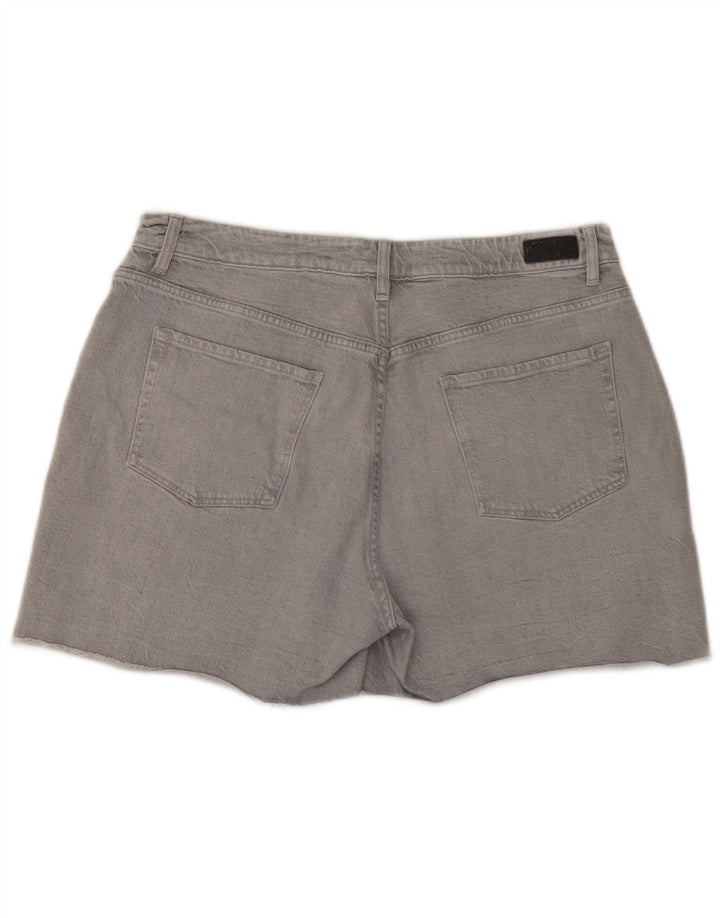 Pantaloncini di jeans da donna Fat Face UK 16 Large W36 Cotone grigio