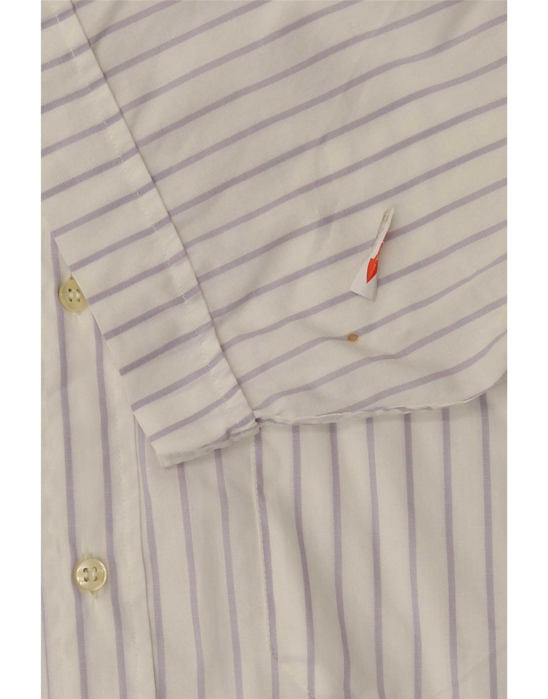Camicia Valentino Uomo Manica Corta Cotone Rigato Medio Bianco