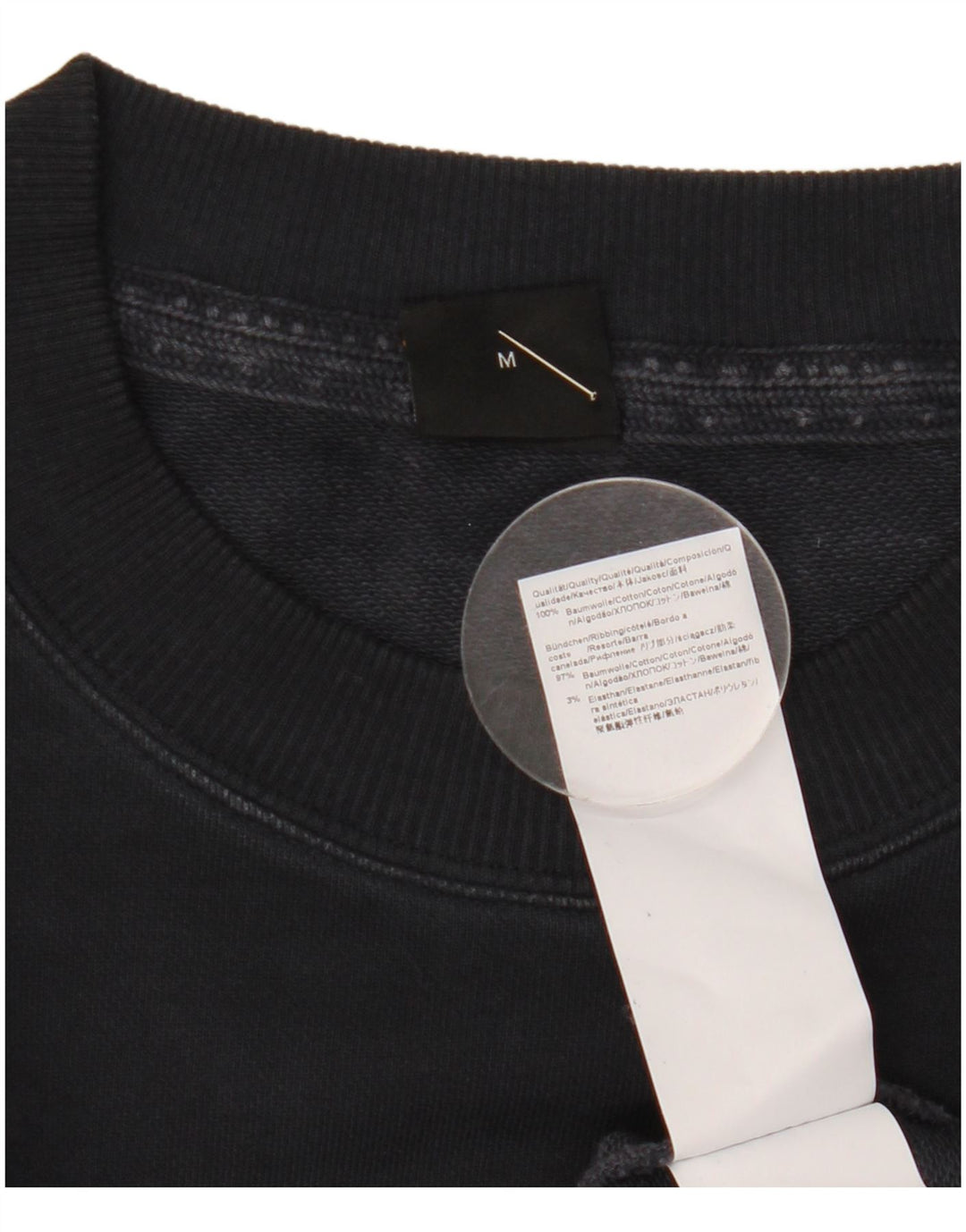 Felpa grafica da uomo Hugo Boss, maglione, cotone nero medio