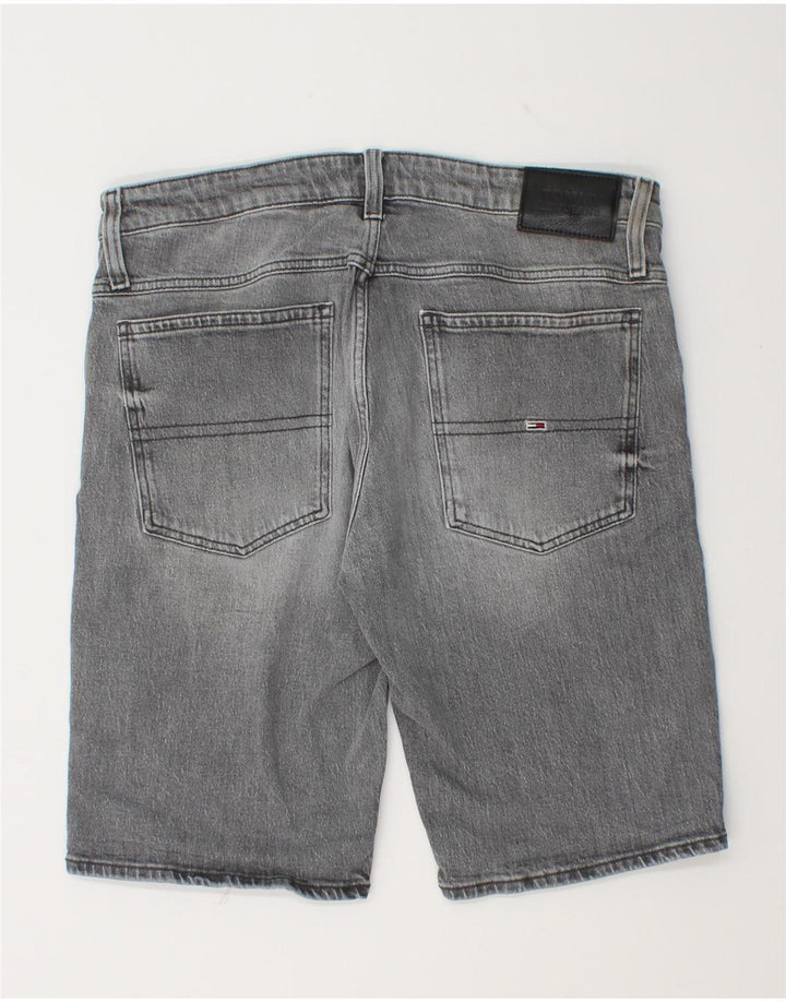 Pantaloncini di jeans da uomo Tommy Hilfiger W36 grande cotone grigio