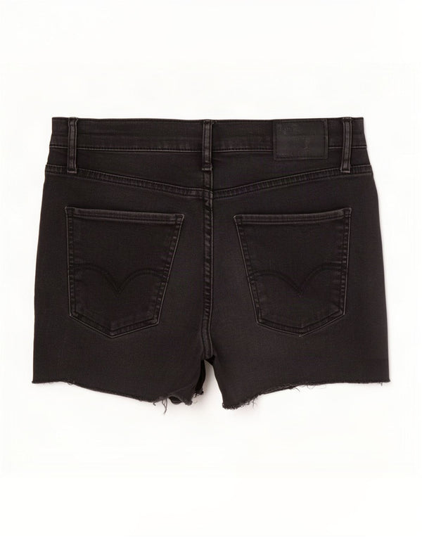 Pantaloncini di jeans skinny alti Mile High Levi's da donna W26 piccoli neri