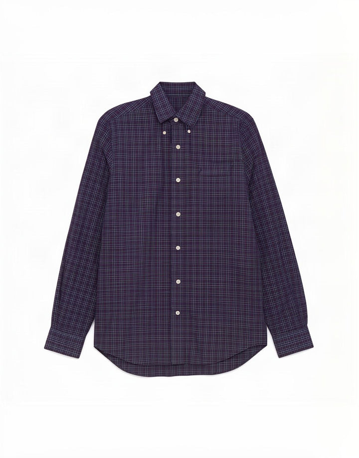 Camicia da uomo Nautica piccola in cotone a quadri blu navy