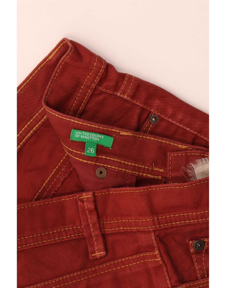 Pantaloni casual slim da donna Benetton W26 L32 Rossi