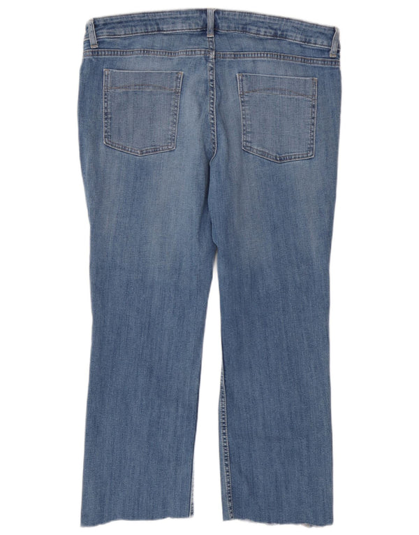 Jeans Marks & Spencer da donna Indigo Crop Slim Bootcut UK 18 XL W38 L25 Blu