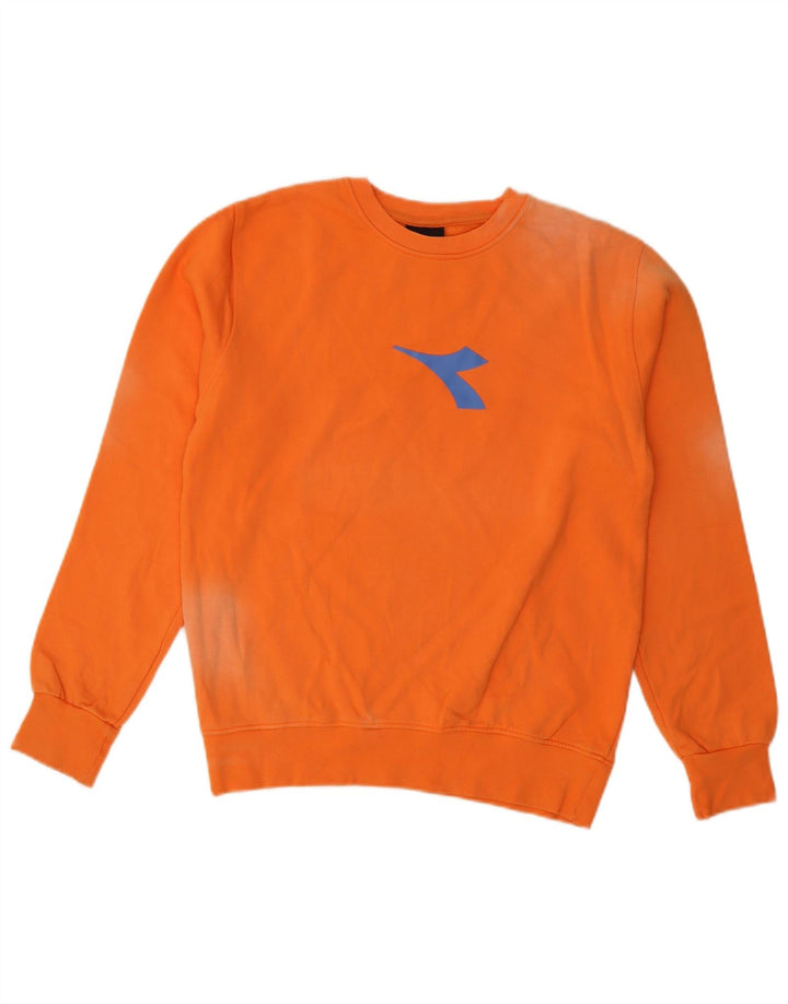 Felpa grafica da bambino Diadora 12-13 anni Arancione