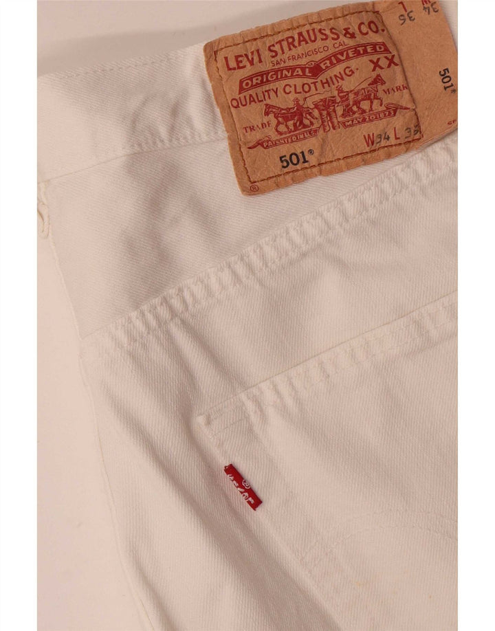 Levi's Uomo 501 Jeans dritti W34 L33 Cotone bianco
