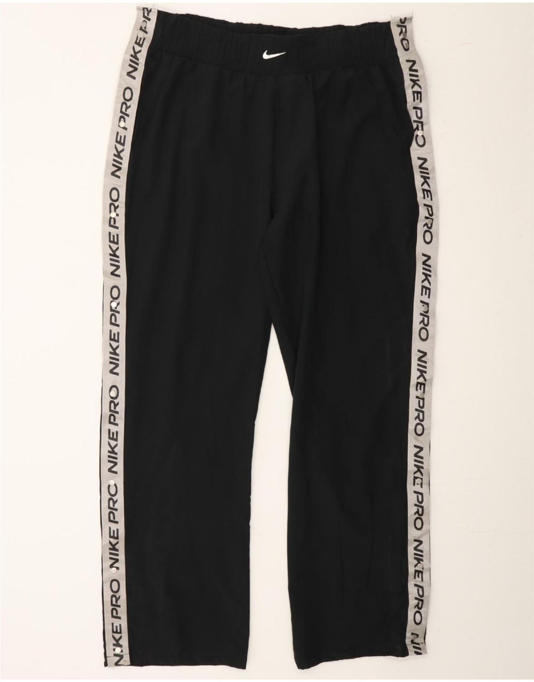 NIKE Mens Graphic Tracksuit Trousers XL Black Colourblock Polyester Vintage Nike and Second-Hand Nike from Messina Hembry 