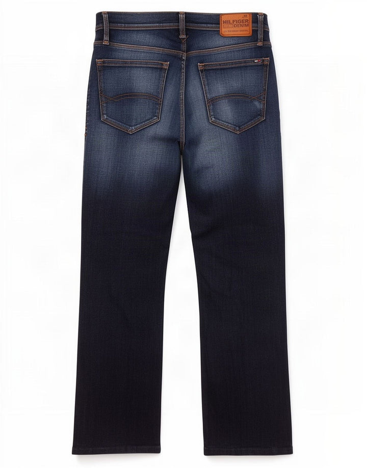 Jeans bootcut da uomo Tommy Hilfiger W30 L29 cotone blu navy