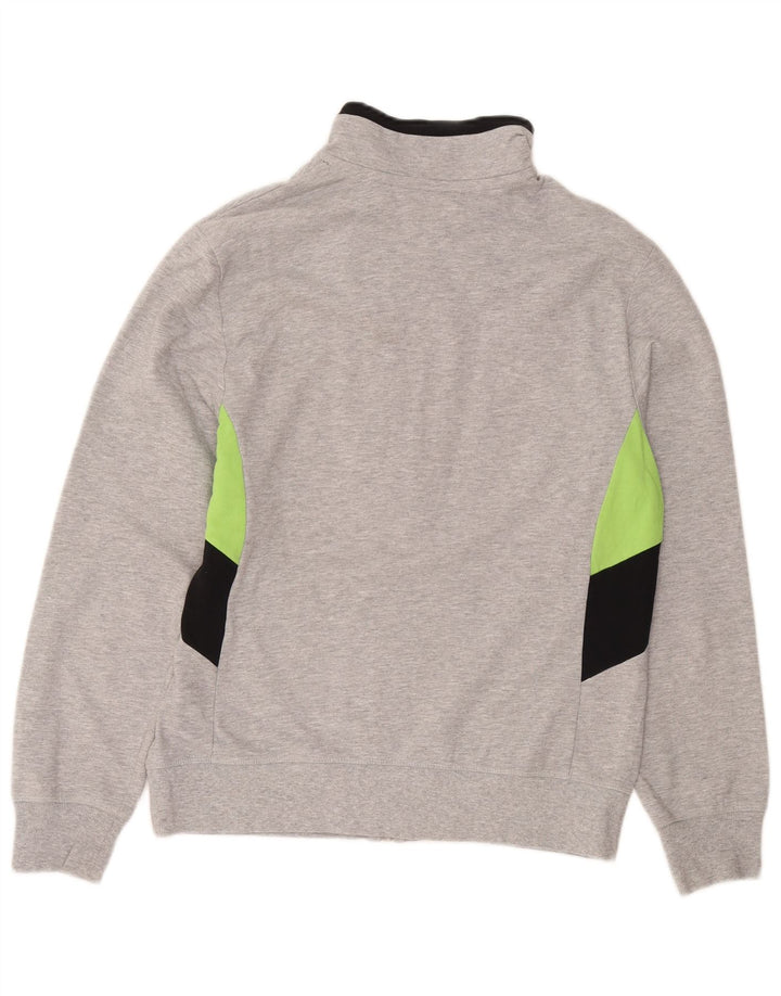 Giacca da ginnastica da uomo LOTTO piccola in cotone color block grigio