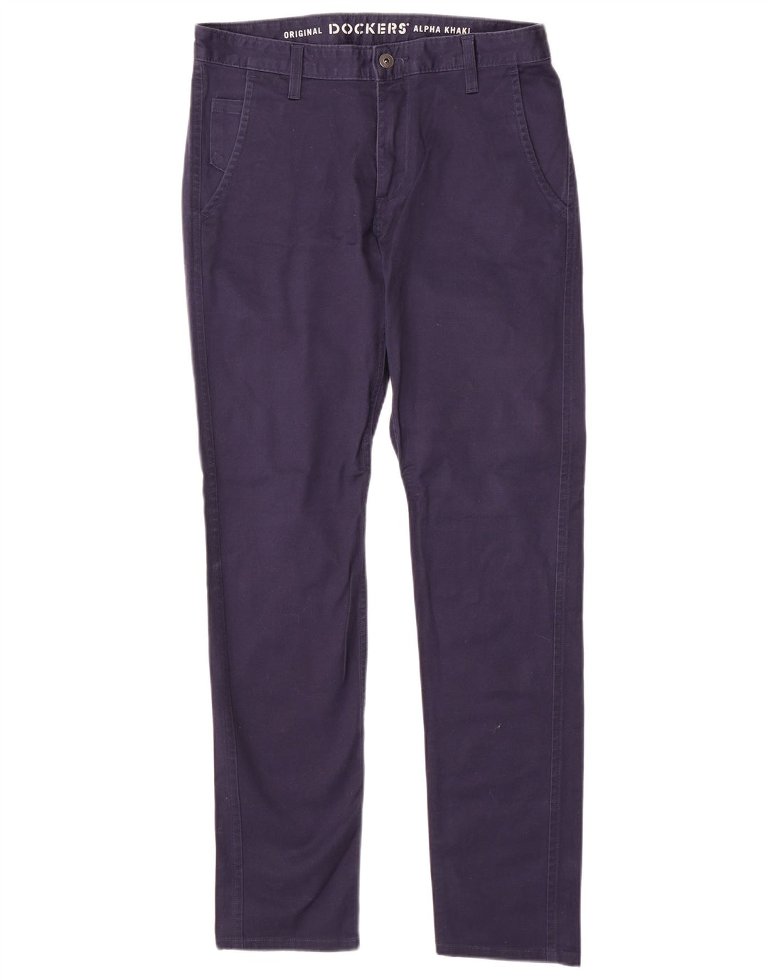 Pantaloni chino slim da uomo Dockers W31 L32 in cotone blu navy