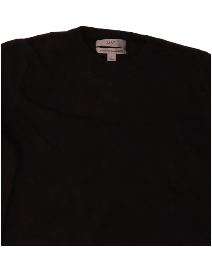 Maglione maglione girocollo da donna Marks & Spencer UK 12 medio nero