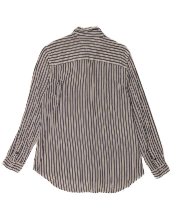 Camicia da donna Tommy Hilfiger UK 14 Viscosa gessata bianca media