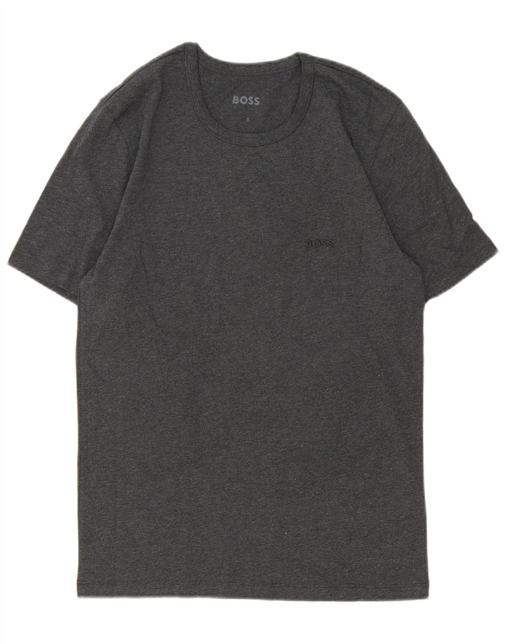 T-shirt da uomo Hugo Boss Top piccola in cotone grigio