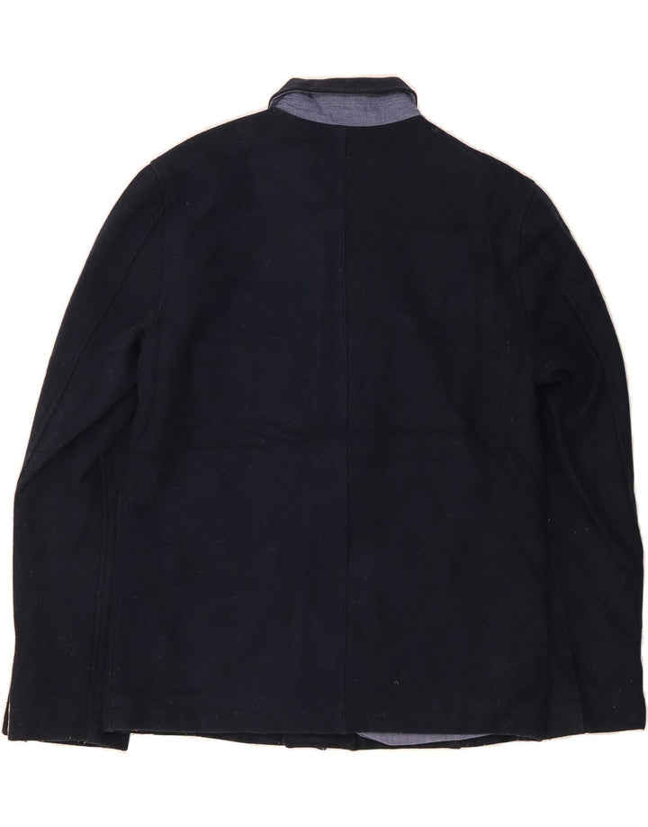 LUCKY BRAND Mens Overcoat UK 38 Medium Navy Blue Vintage Lucky Brand and Second-Hand Lucky Brand from Messina Hembry 