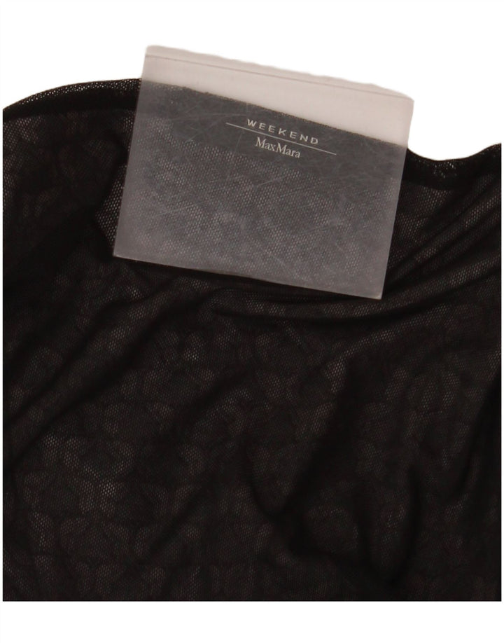 Top da weekend da donna Max Mara manica lunga UK 16 grande nero geometrico