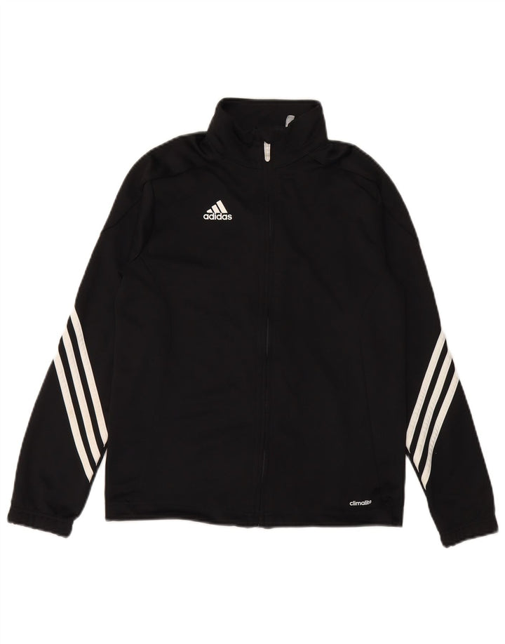 Giacca superiore della tuta ADIDAS da ragazzo Climalite 11-12 anni in poliestere nero