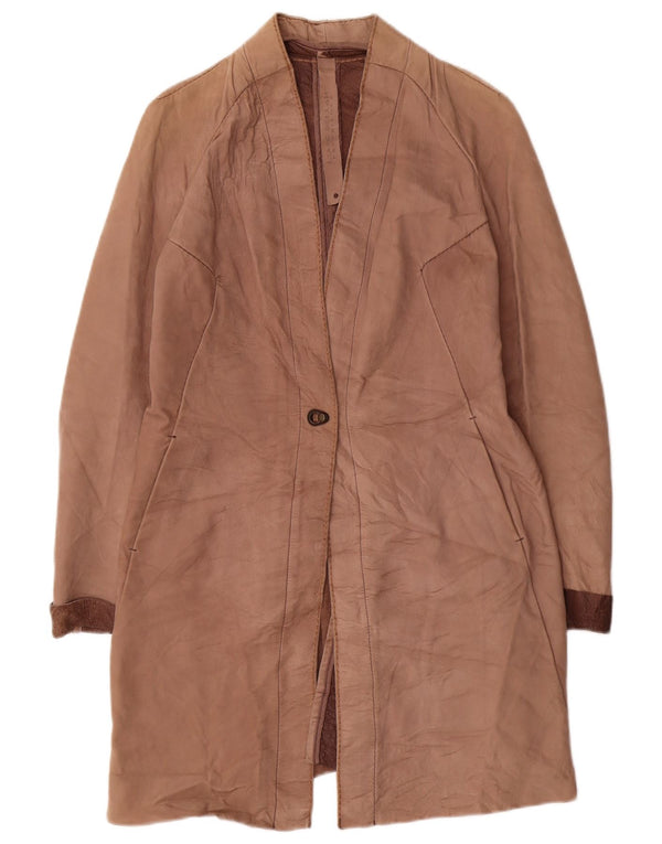 Isaac Sellam Soprabito in pelle scamosciata da donna EU 42 Large Marrone Agnello