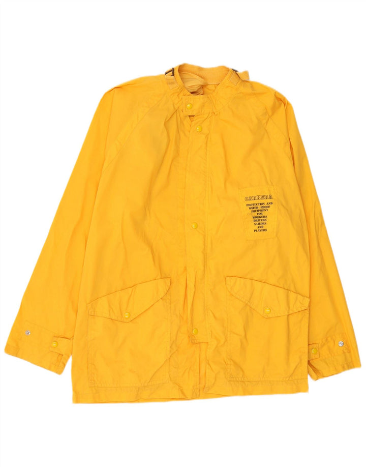 Giacca antipioggia grafica da uomo Carrera UK 40 Large Giallo in poliammide