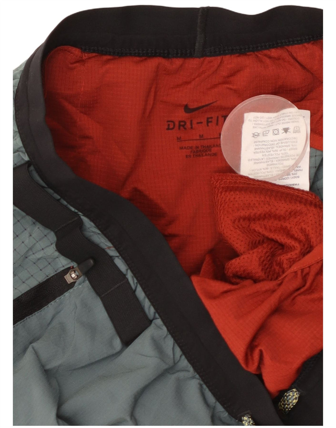 Pantaloncini sportivi Nike da uomo in poliestere color block rosso medio