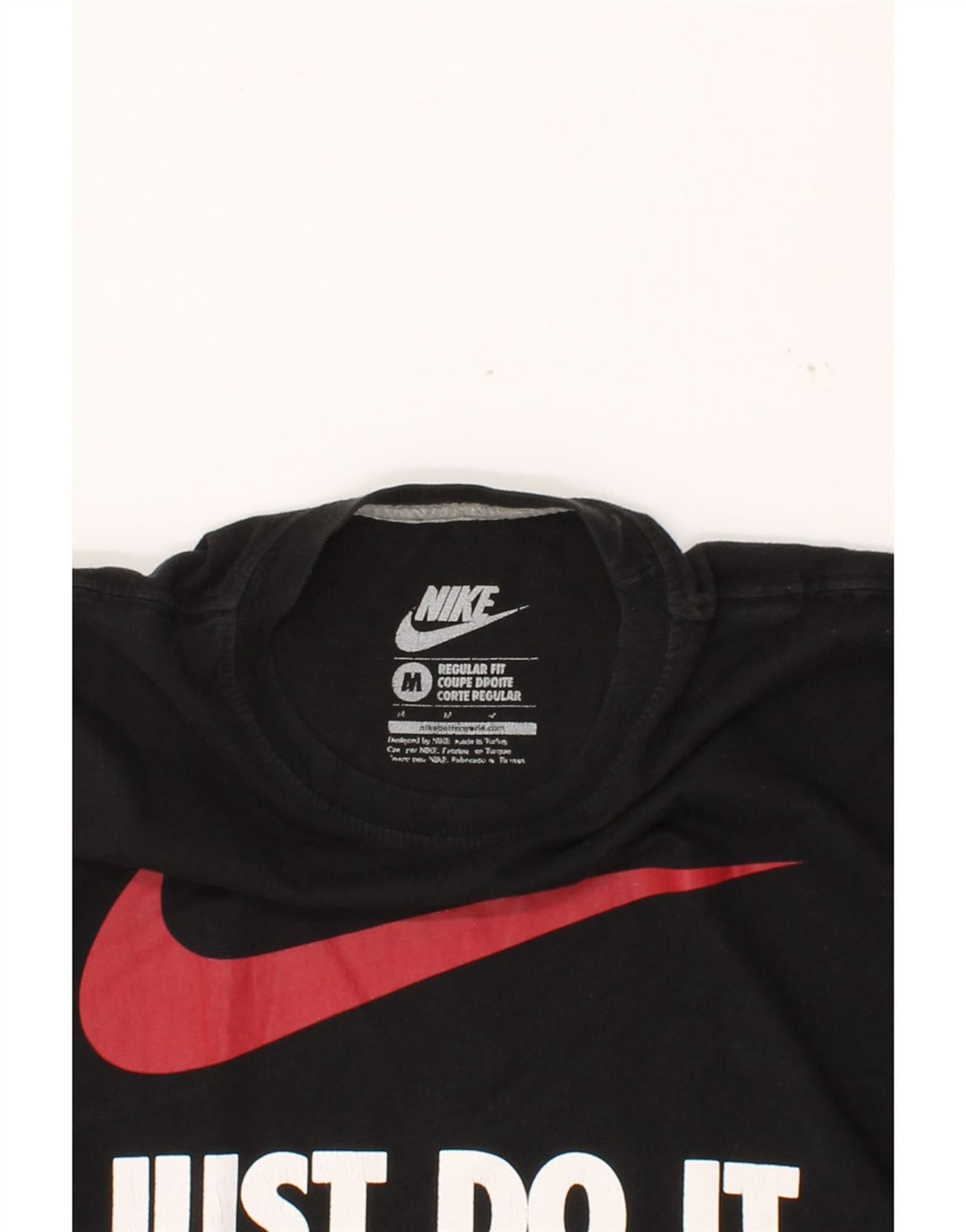 NIKE Mens Regular Fit Graphic T-Shirt Top Medium Black Cotton Vintage Nike and Second-Hand Nike from Messina Hembry 