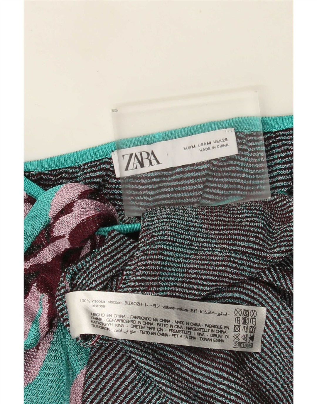 Maxi prendisole Zara da donna UK 12 Viscosa floreale blu medio
