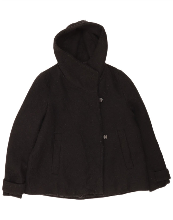 Giubbotto bomber con cappuccio da donna Zara UK 14 poliestere nero medio
