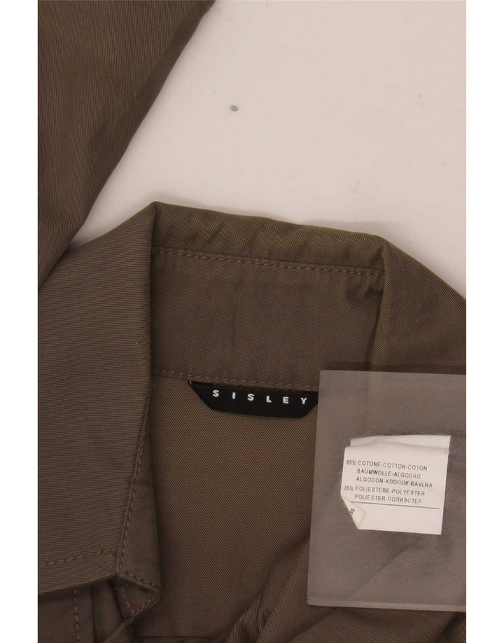 Trench Donna Sisley IT 42 Medio Cotone Kaki