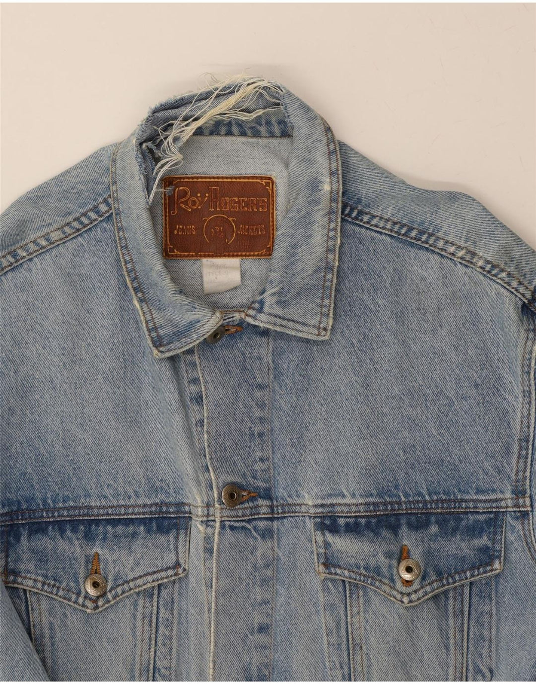 ROY ROGERS Giacca di jeans da uomo UK 38 Blu medio
