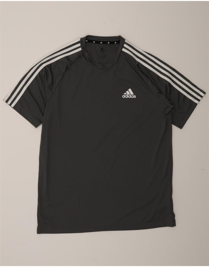 T-shirt Adidas Aeroready da uomo, grande, in poliestere grigio