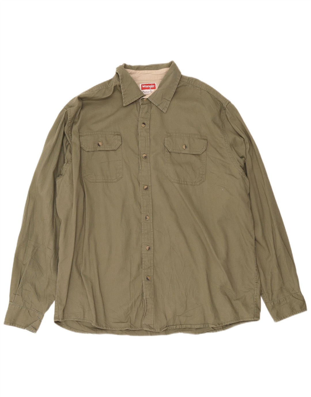 Camicia da uomo Wrangler XL in cotone kaki