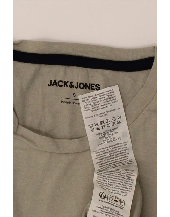 JACK & JONES Mens Graphic T-Shirt Top Small Grey Cotton Vintage Jack & Jones and Second-Hand Jack & Jones from Messina Hembry 