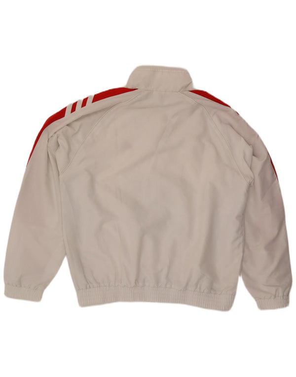 Giacca da tuta da uomo Adidas UK 44/46 Large Poliestere color block bianco