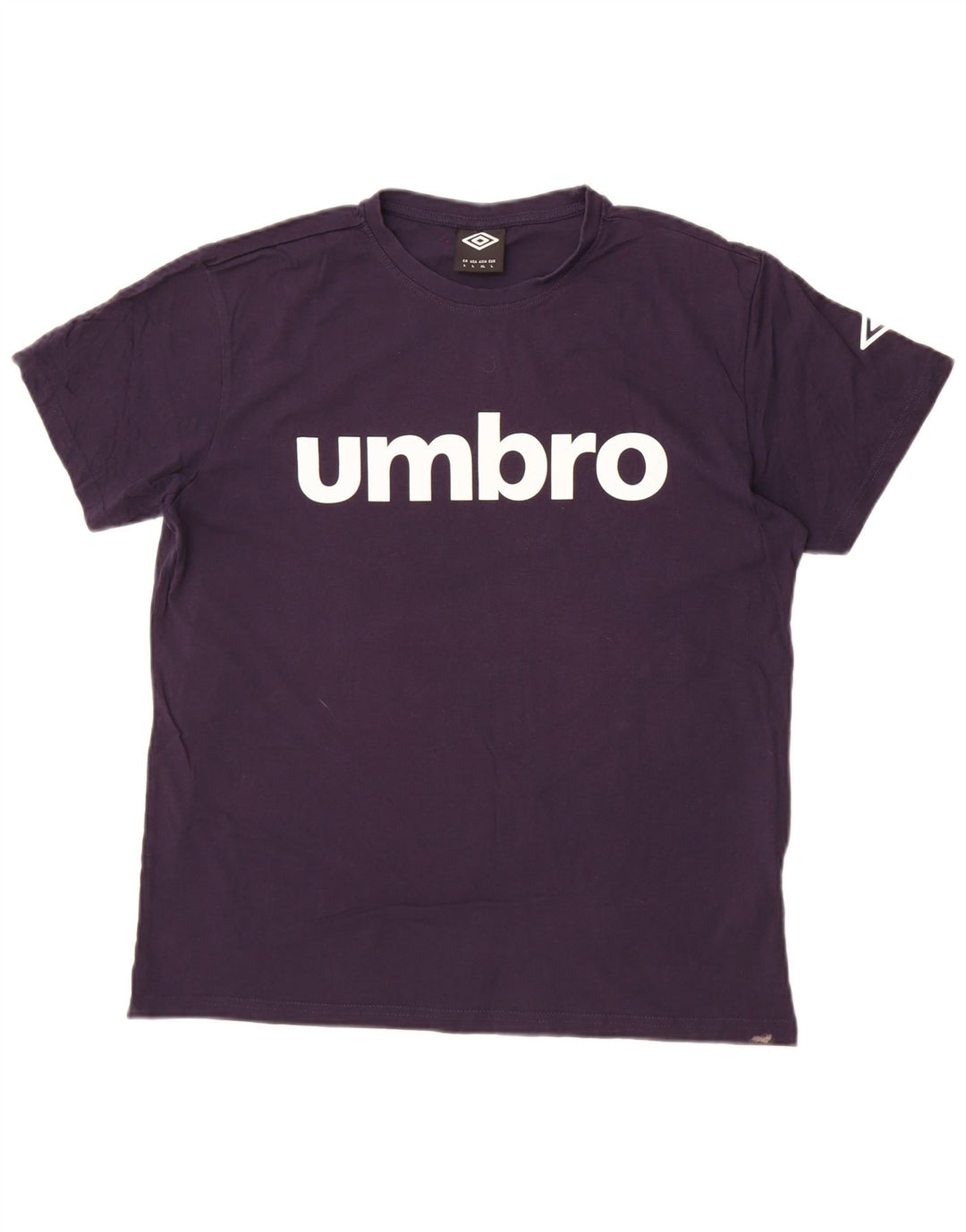 T-shirt grafica da uomo Umbro Top Large in cotone blu navy
