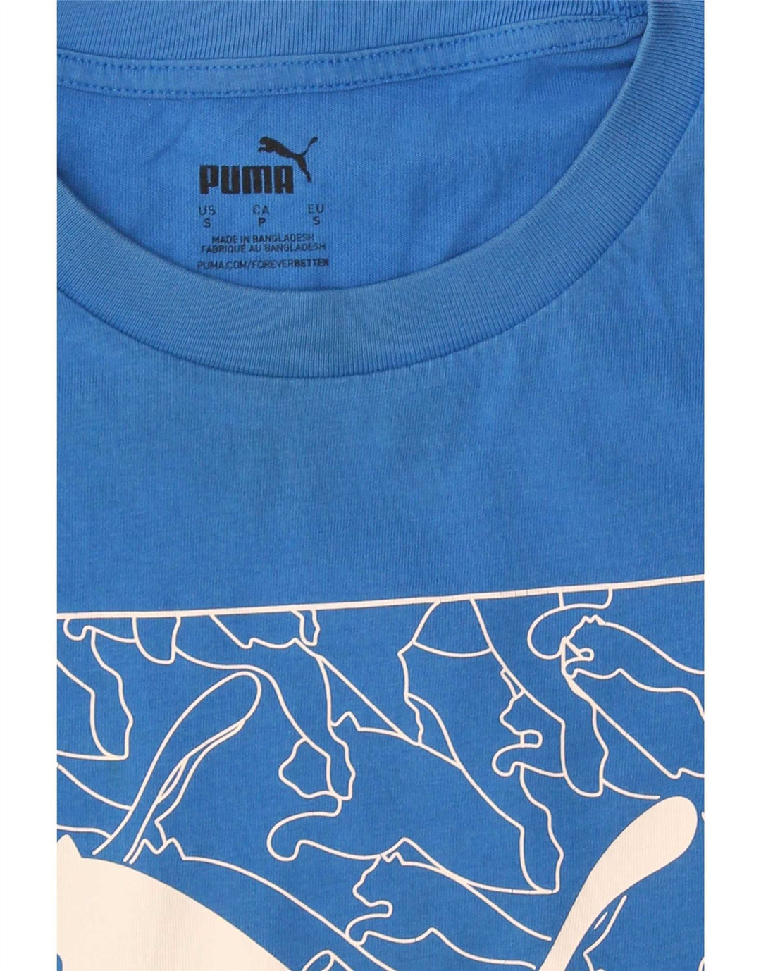 T-shirt grafica da uomo Puma Top piccola blu