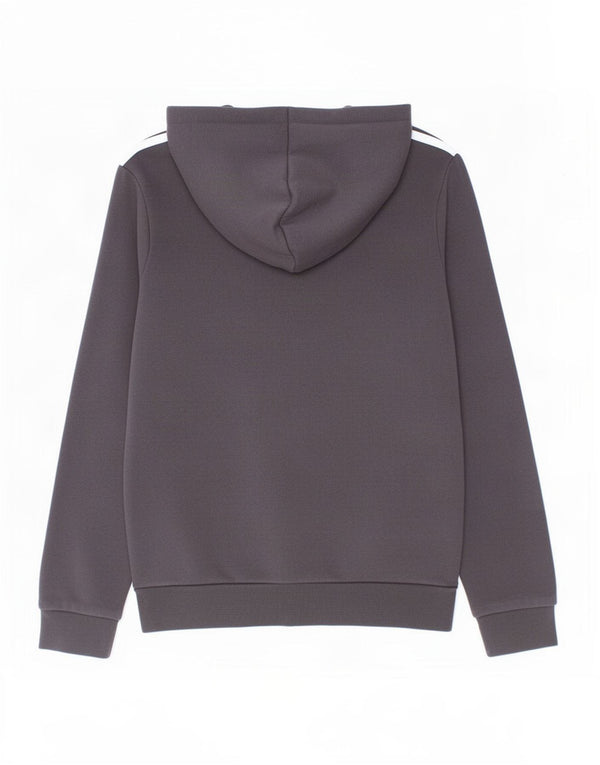 Felpa con cappuccio e zip Adidas da bambino 9-10 anni in cotone nero