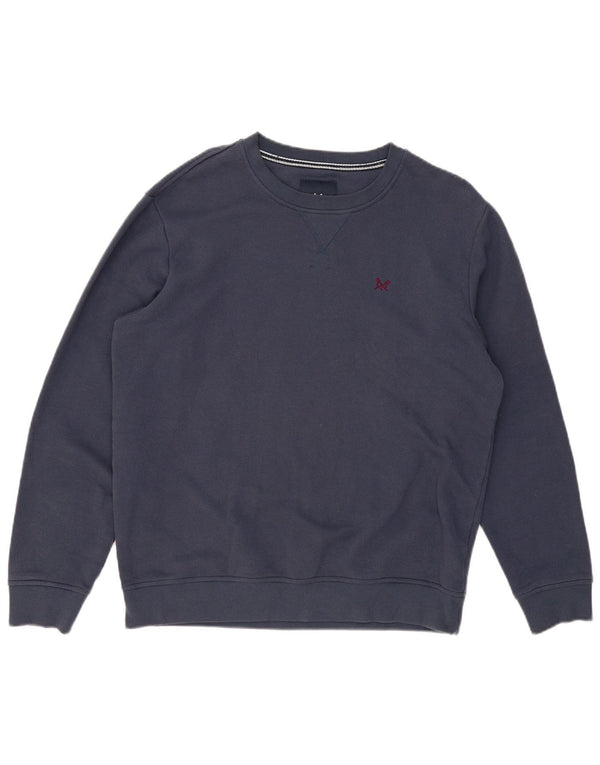CREW CLOTHING Felpa da uomo Maglione XL Blu navy in cotone