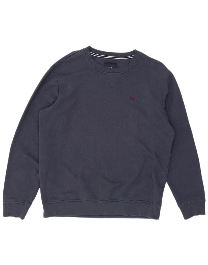 CREW CLOTHING Felpa da uomo Maglione XL Blu navy in cotone