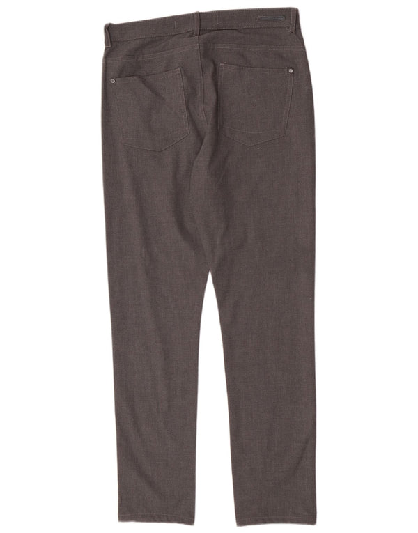 Zara Pantaloni casual slim da uomo EU 38 Small W30 L29 Poliestere grigio