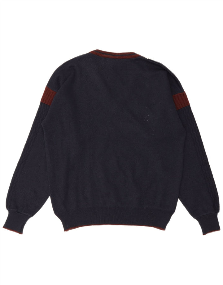 Maglione da uomo GABICCI con scollo a V, acrilico color block medio blu navy